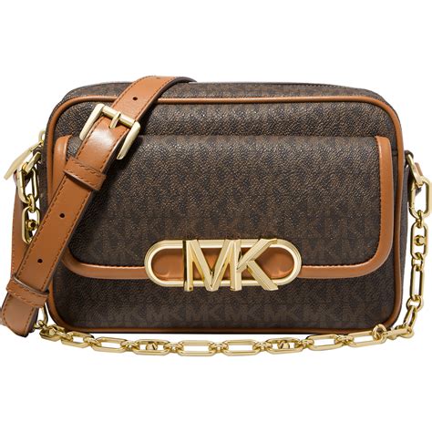 michael kors parker swag camera|Michael Kors Logo Parker Chain Swag Camera Crossbody .